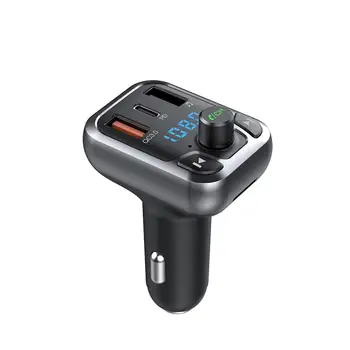 Автомобильный MP3-плеер T68, Bluetooth-совместимый FM-передатчик, быстрая зарядка, разъем для зарядки, подключаемая карта/U-диск