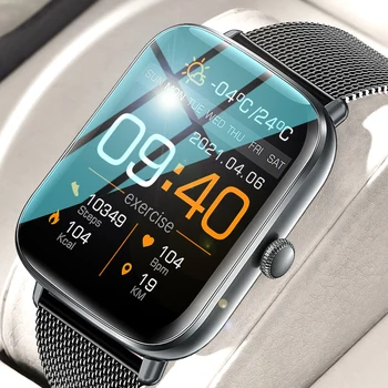Лучшие новые смарт-часы с Bluetooth-пульсометром, мужские смарт-часы с полным сенсорным набором, фитнес-трекер IP67, Водонепроницаемые Умные часы Для мужчин и женщин