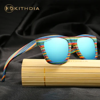 KITHDIA 100% Деревянные солнцезащитные очки ручной работы, милый дизайн для мужчин и Женщин, модные солнцезащитные очки в стиле стимпанк с деревянной коробкой