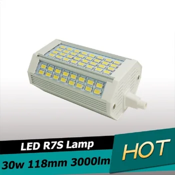 30 Вт Led R7S light 118 мм без вентилятора затемняемая лампа R7S J118 Tube food light 3 года гарантии AC110-240V