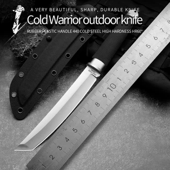Высококачественный боевой спасательный нож из стали 440, ножи Боуи для дикой природы, походный походный нож для самообороны, охотничий нож, уличный нож