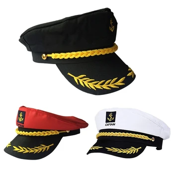 Шляпа капитана яхты, кепка, темно-синяя морская шляпа, аксессуары для костюмов